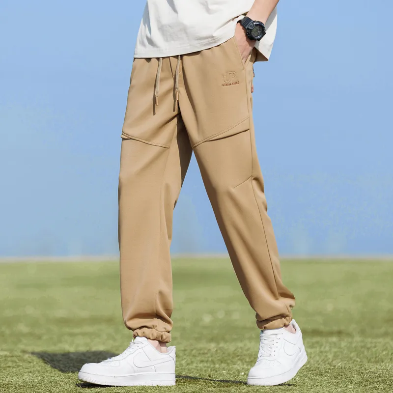 Tonlion Casual Pants Unisex Khaki-4