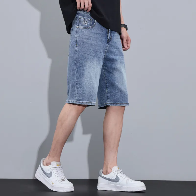 Tonlion Denim Shorts Unisex Dark Blue-5