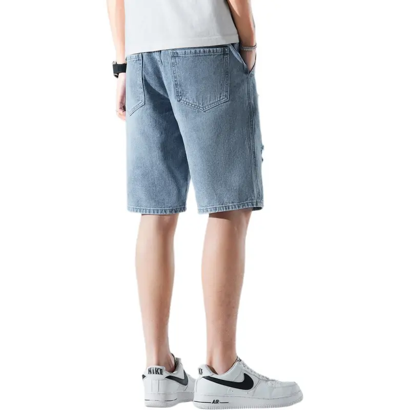 Tonlion Denim Shorts Unisex Light Blue-1