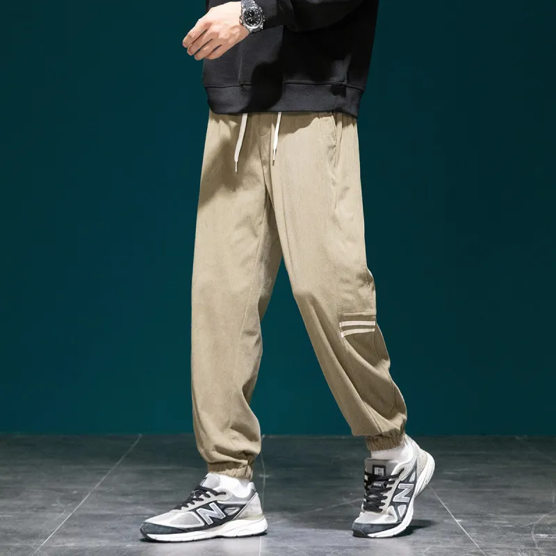 Tonlion Casual Pants Unisex Light Army Green-5