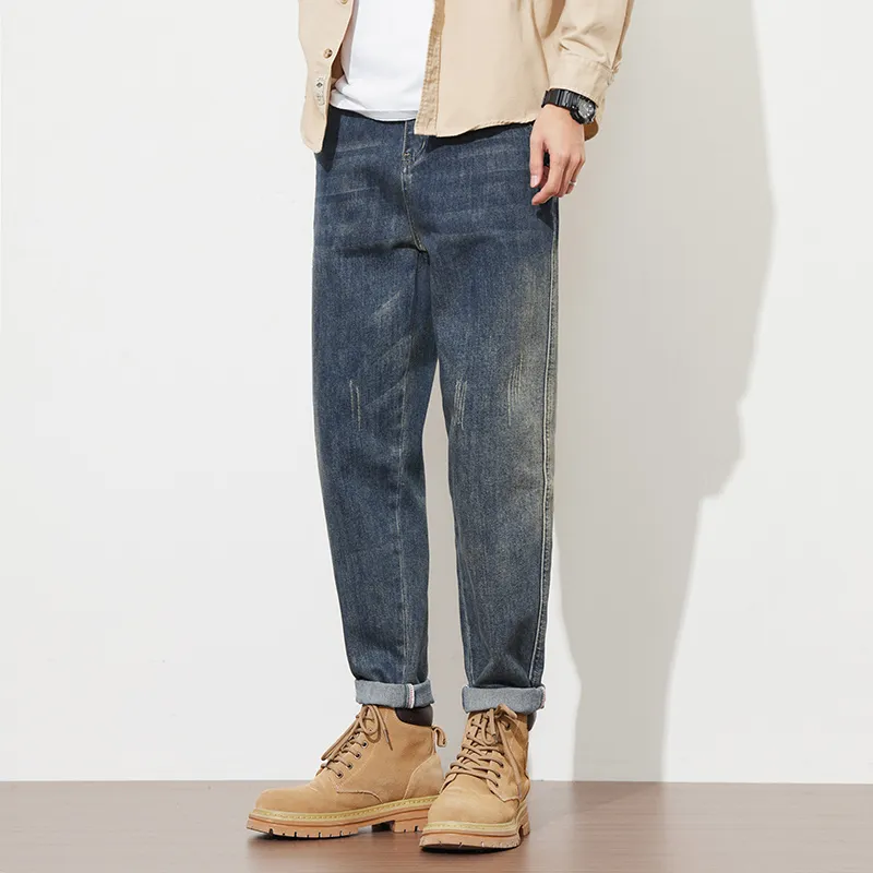 Tonlion Jeans Unisex Vintage Blue-4