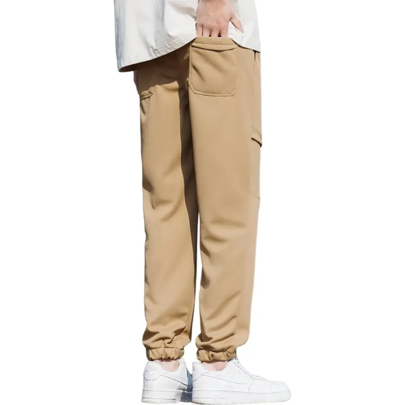 Tonlion Casual Pants Unisex Khaki-1