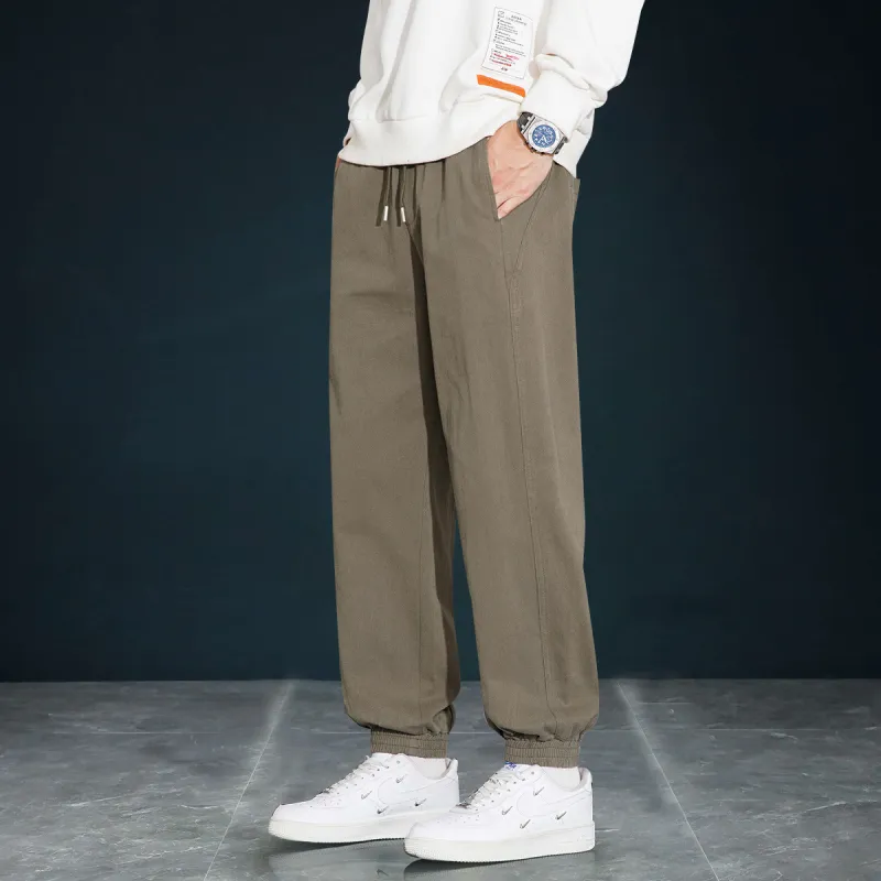 Tonlion Casual Pants Unisex Army Green-3