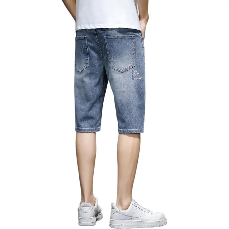 Tonlion Denim Shorts Unisex Aqua Blue-1