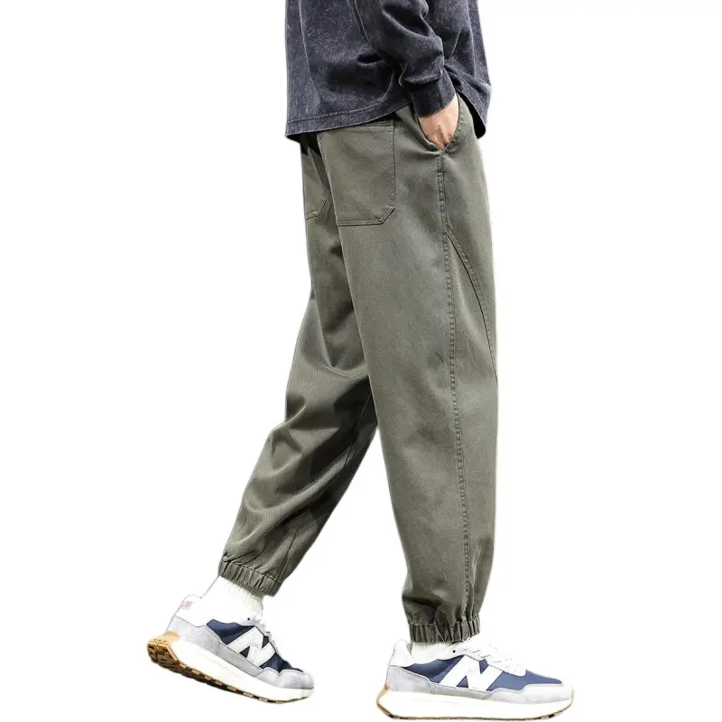 Tonlion Casual Pants Unisex Army Green-1