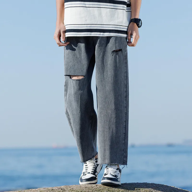 Tonlion Jeans Unisex Black Gray Color-4