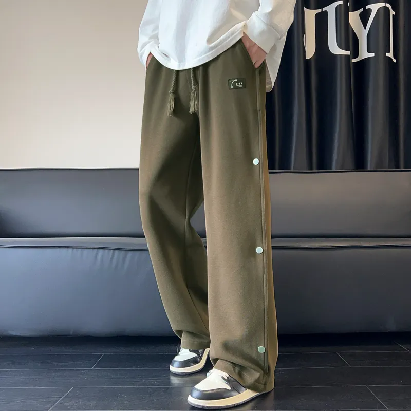 Tonlion Casual Pants Unisex Grass Green-5