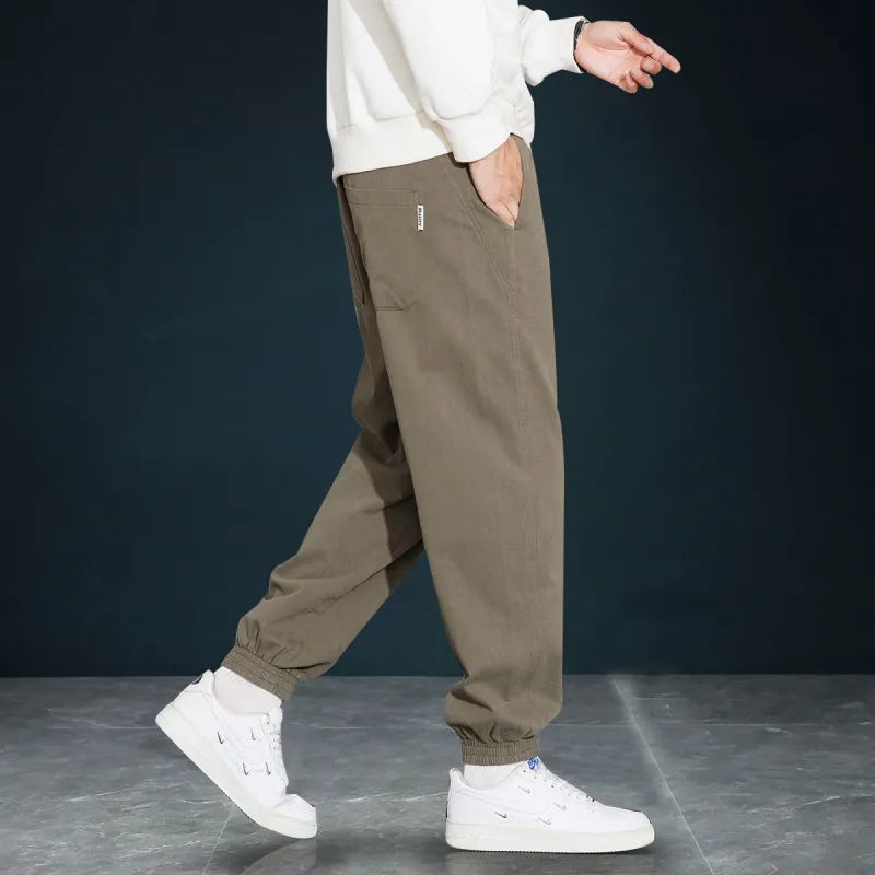 Tonlion Casual Pants Unisex Army Green-6