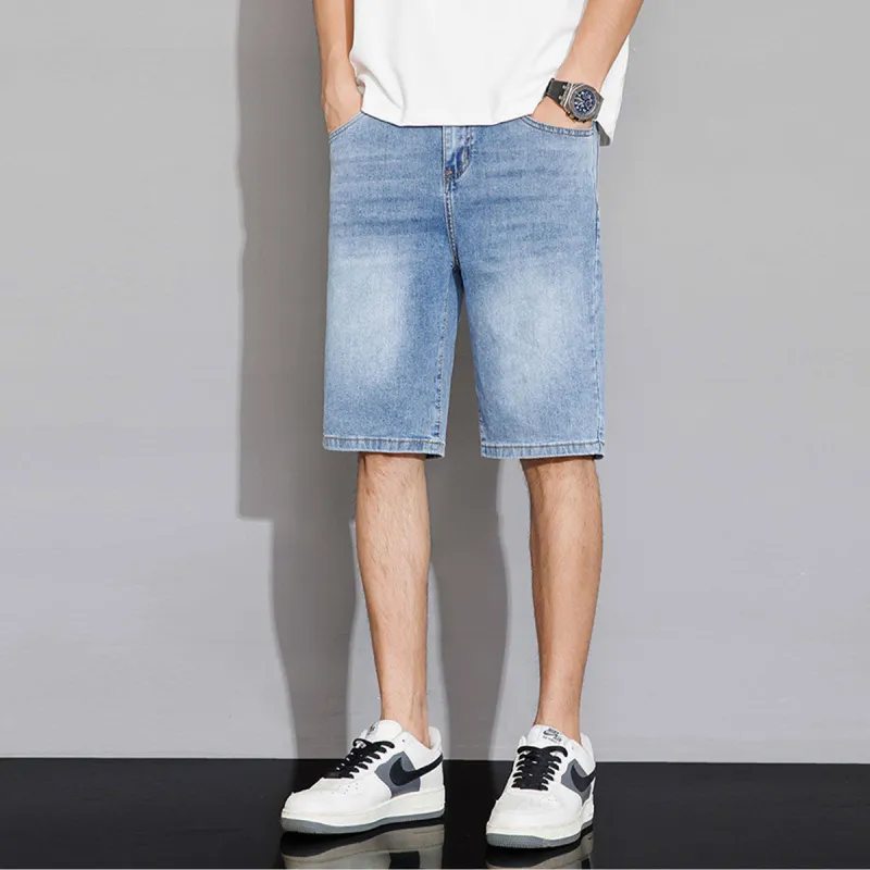 Tonlion Denim Shorts Men's Light Blue-4