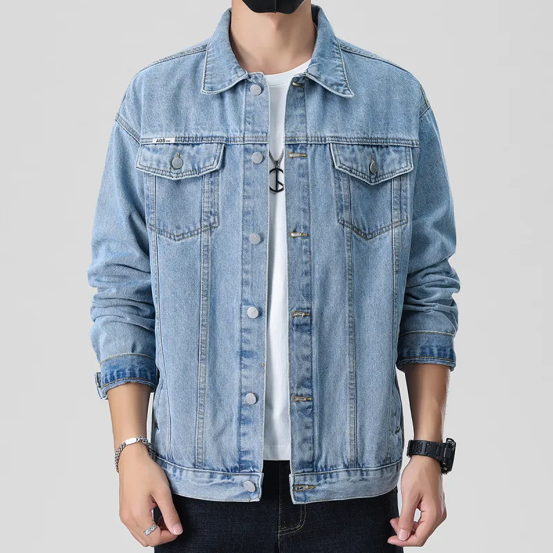 Tonlion Denim Jacket Unisex Light Blue-6