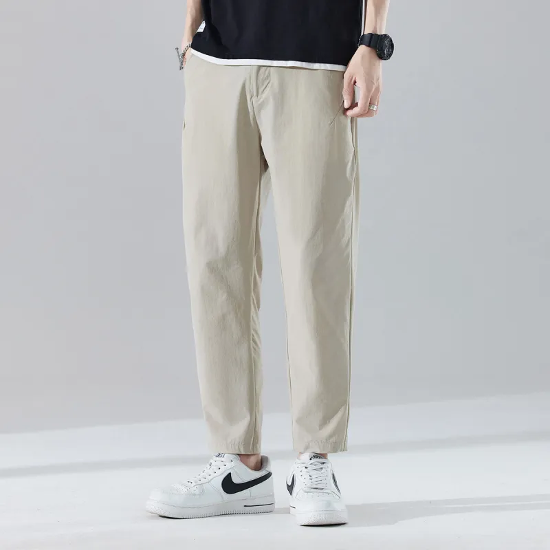 Tonlion Casual Pants Unisex Khaki-3
