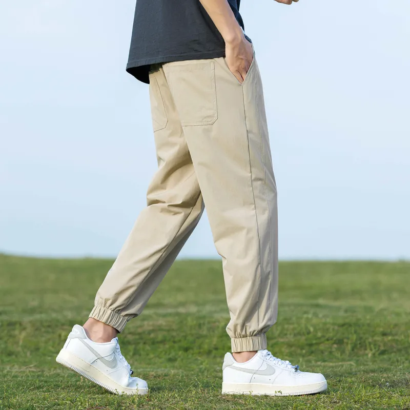 Tonlion Casual Pants Unisex Light Khaki-5