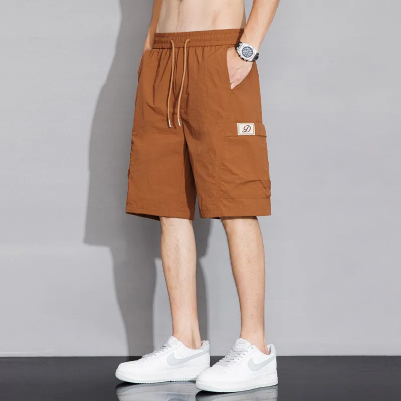 Tonlion Casual Shorts Men's Brick Red-5