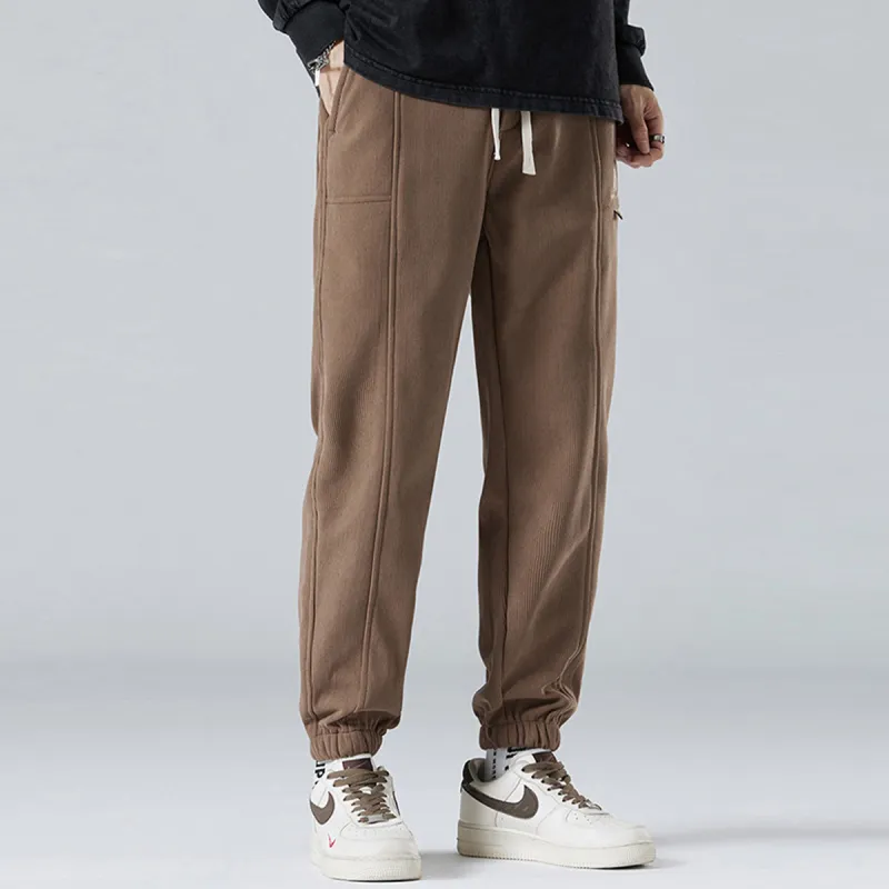 Tonlion Casual Pants Unisex Khaki-7