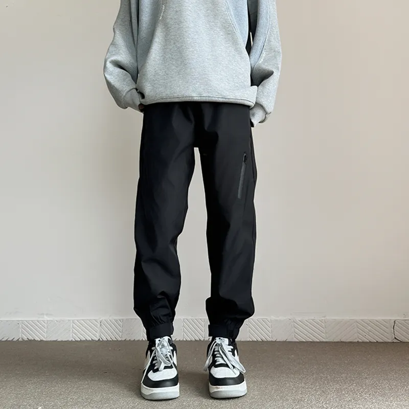 Tonlion Casual Pants Unisex Black-8