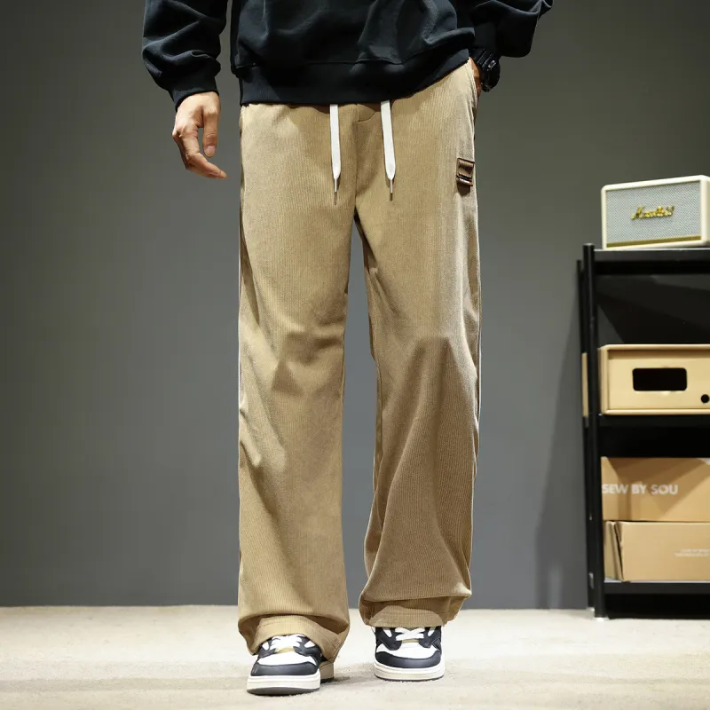 Tonlion Casual Pants Unisex Dark Khaki-2