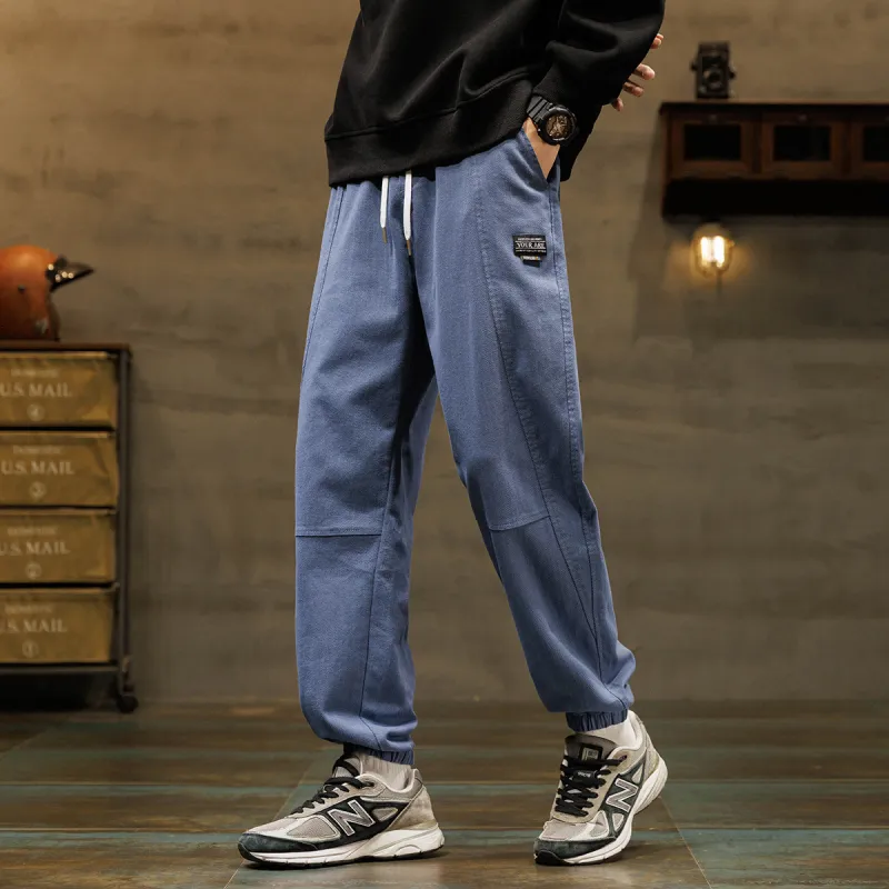 Tonlion Casual Pants Unisex Light Blue-4