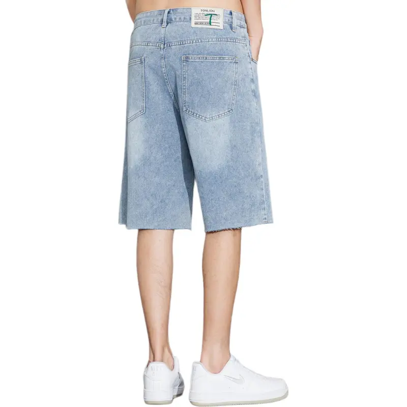 Tonlion Denim Shorts Unisex Light Blue-1