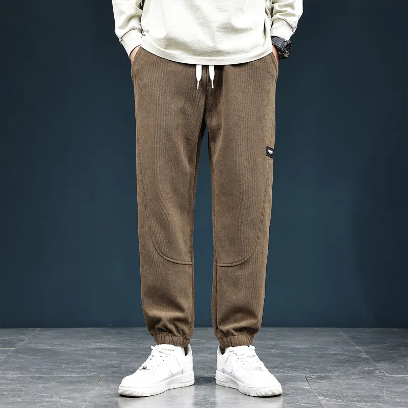 Tonlion Casual Pants Unisex Brown-6