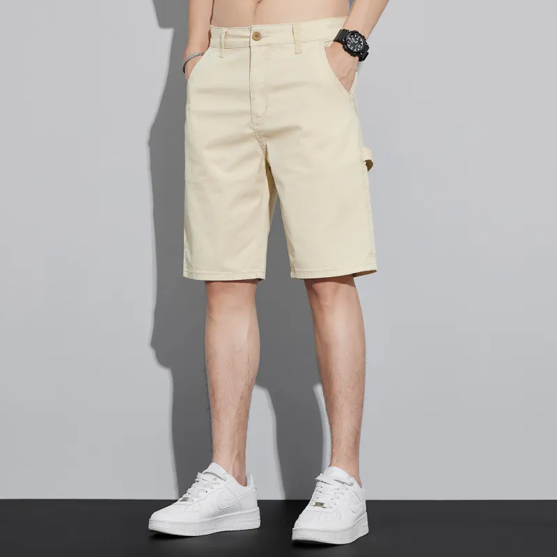 Tonlion Casual Shorts Unisex Khaki-5