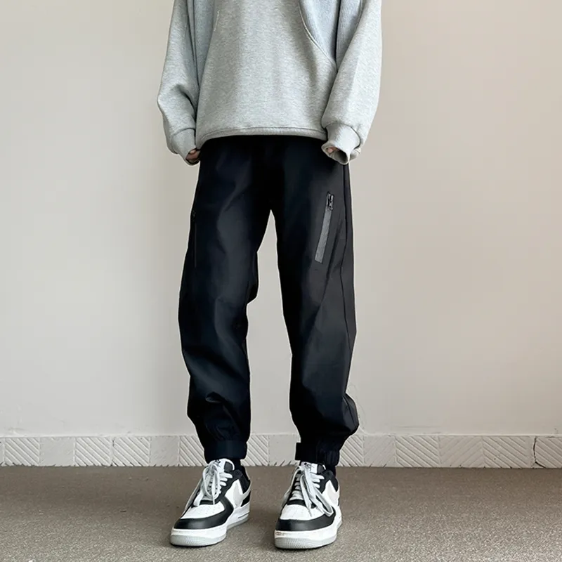 Tonlion Casual Pants Unisex Black-5