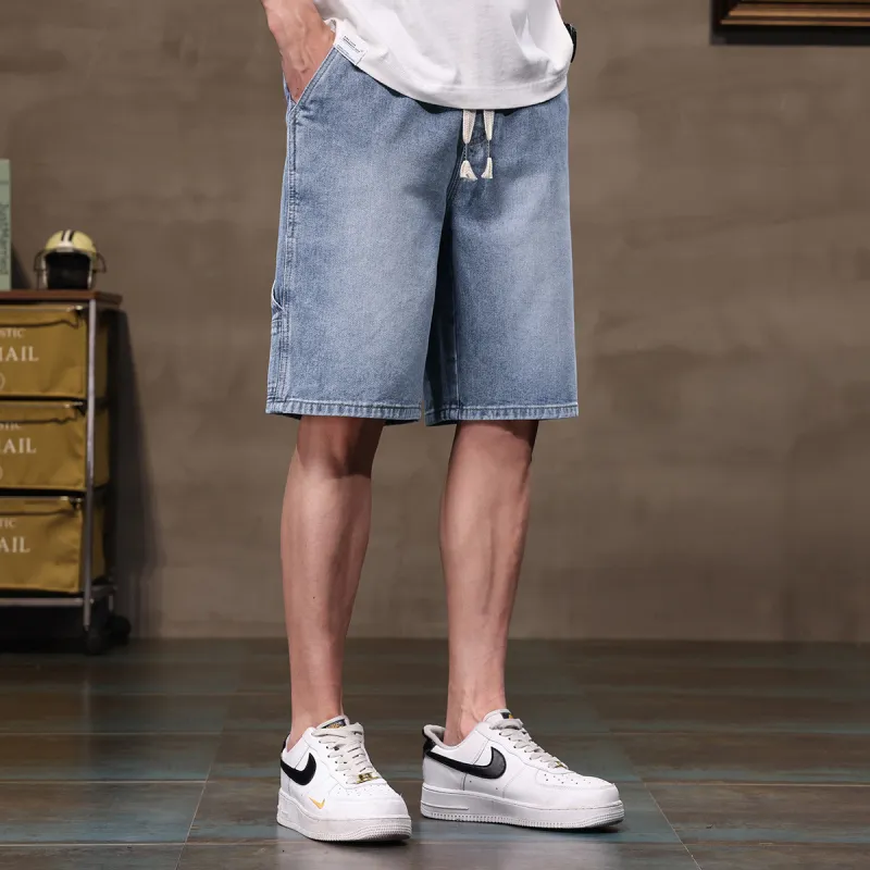 Tonlion Denim Shorts Unisex Light Blue-2