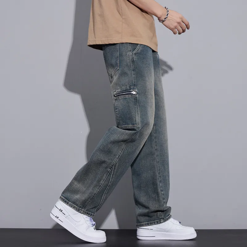 Tonlion Jeans Unisex Vintage Blue-4
