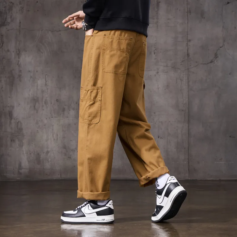 Tonlion Jeans Unisex Brown Yellow-7