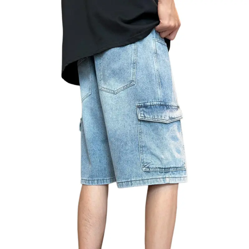 Tonlion Denim Shorts Unisex Blue Tone-1