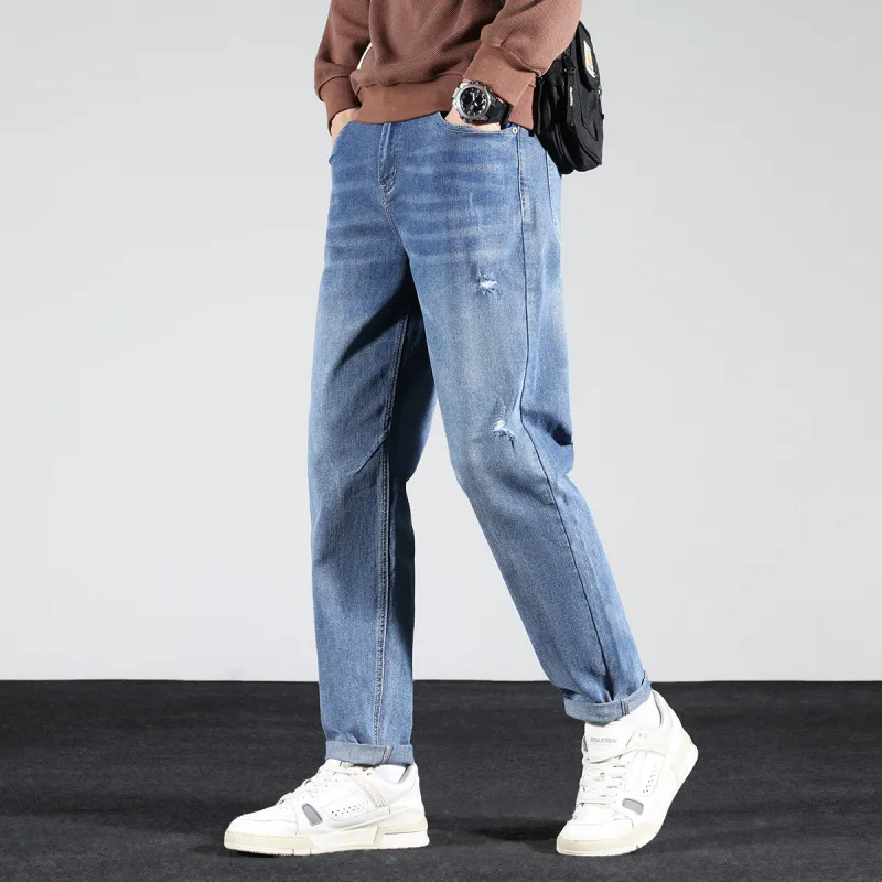 Tonlion Jeans Unisex Light Aqua Blue-5