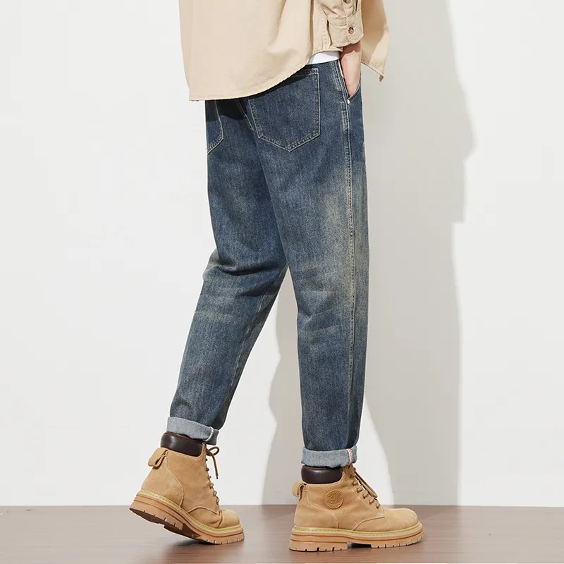 Tonlion Jeans Unisex Vintage Blue-11