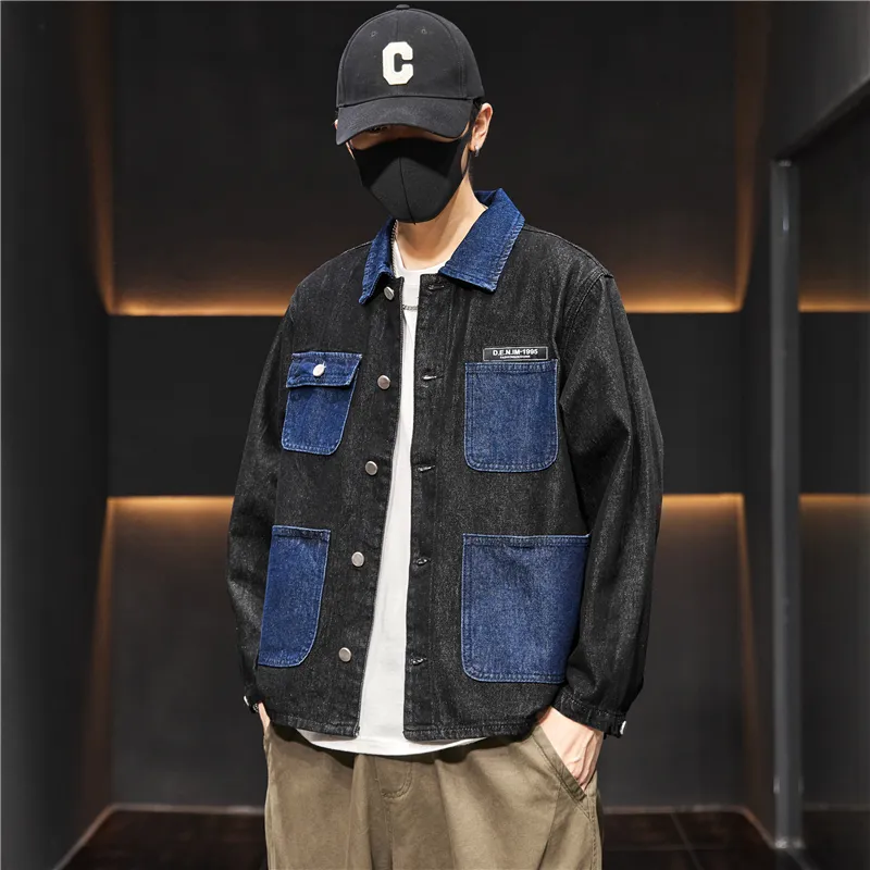 Tonlion Denim Jacket Men's Black-7
