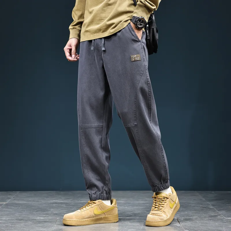 Tonlion Casual Pants Unisex Dark Gray-5