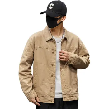 Tonlion Denim Jacket Unisex Khaki