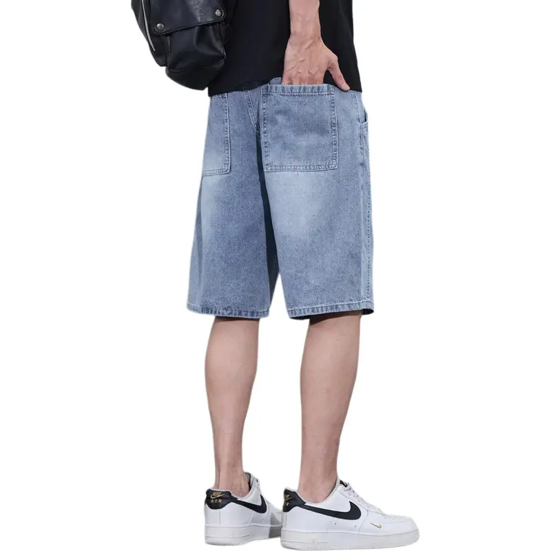 Tonlion Denim Shorts Unisex Light Blue-1