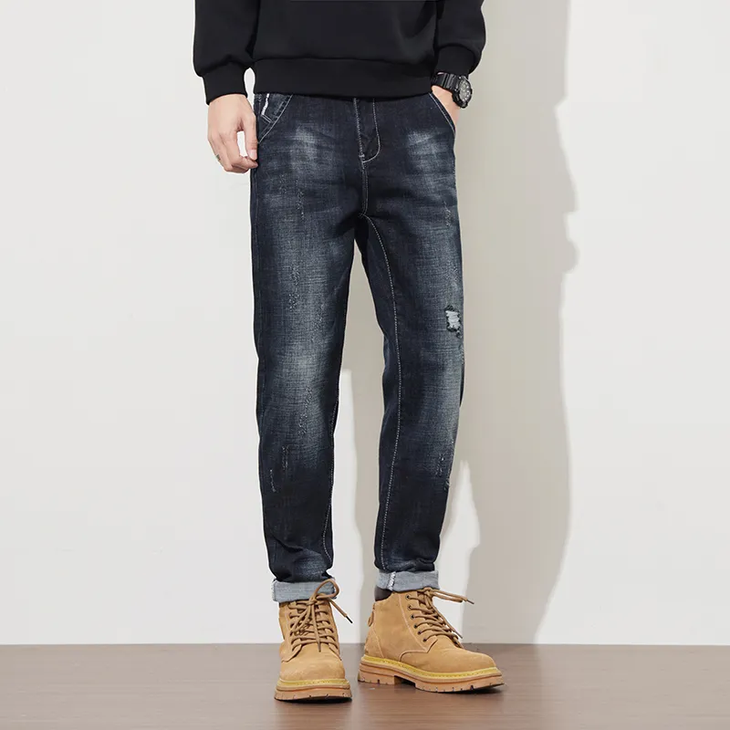 Tonlion Jeans Unisex Blue Black-8