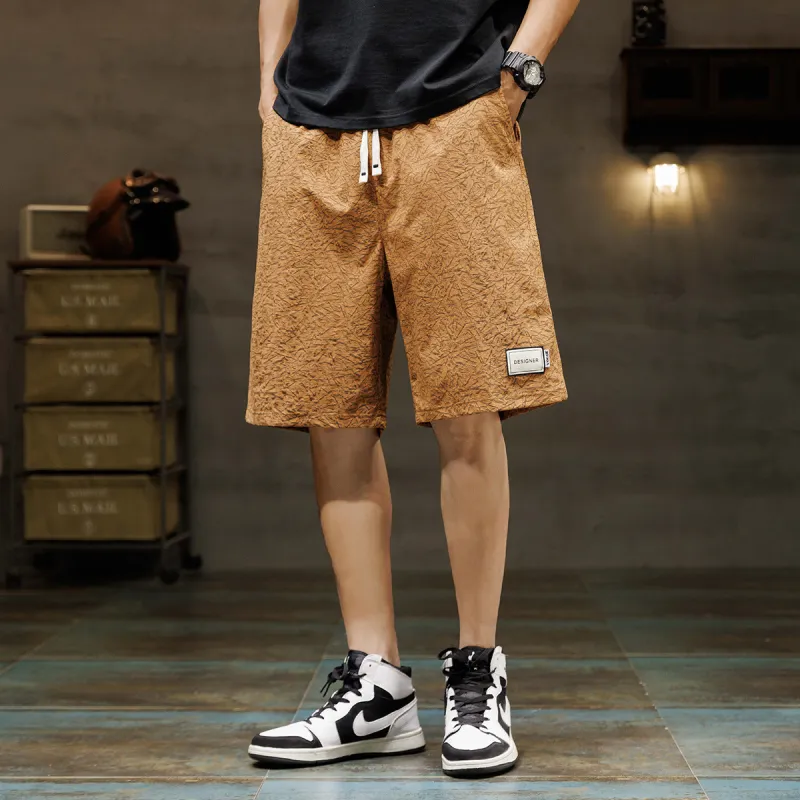 Tonlion Casual Shorts Men's Brick Red-4