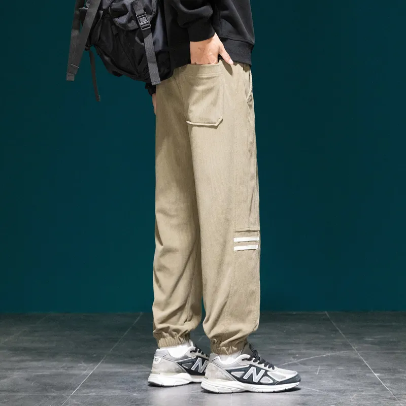 Tonlion Casual Pants Unisex Light Army Green-2