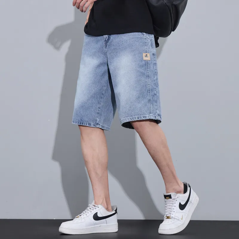 Tonlion Denim Shorts Unisex Light Blue-3