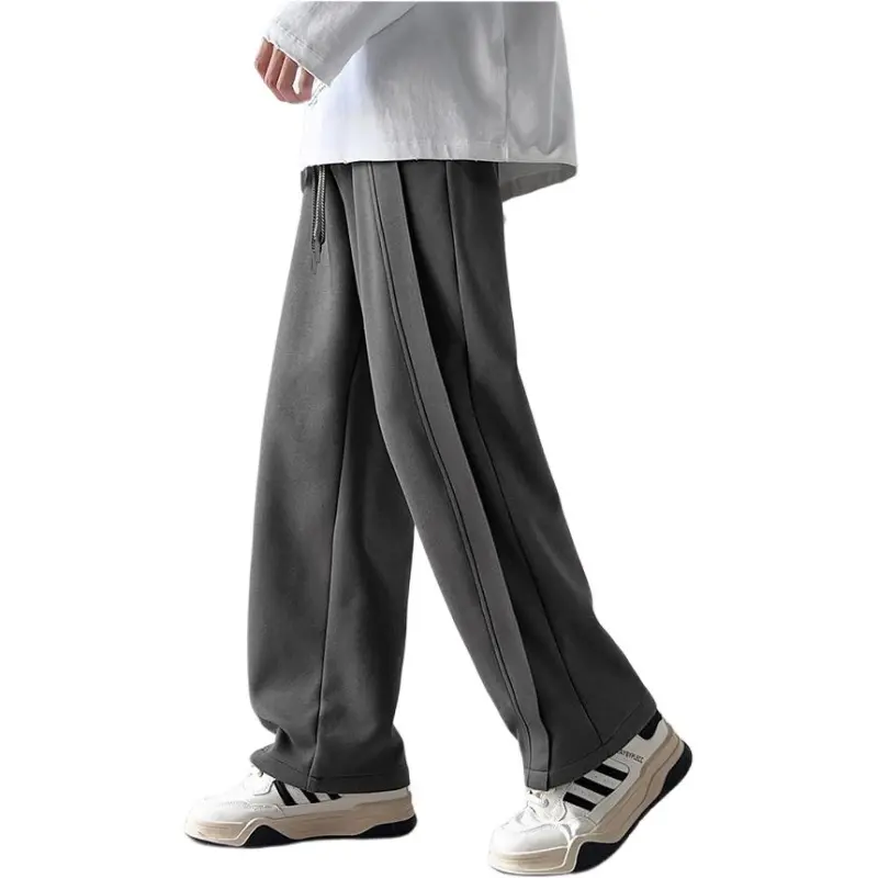 Tonlion Casual Pants Unisex Medium Gray-4