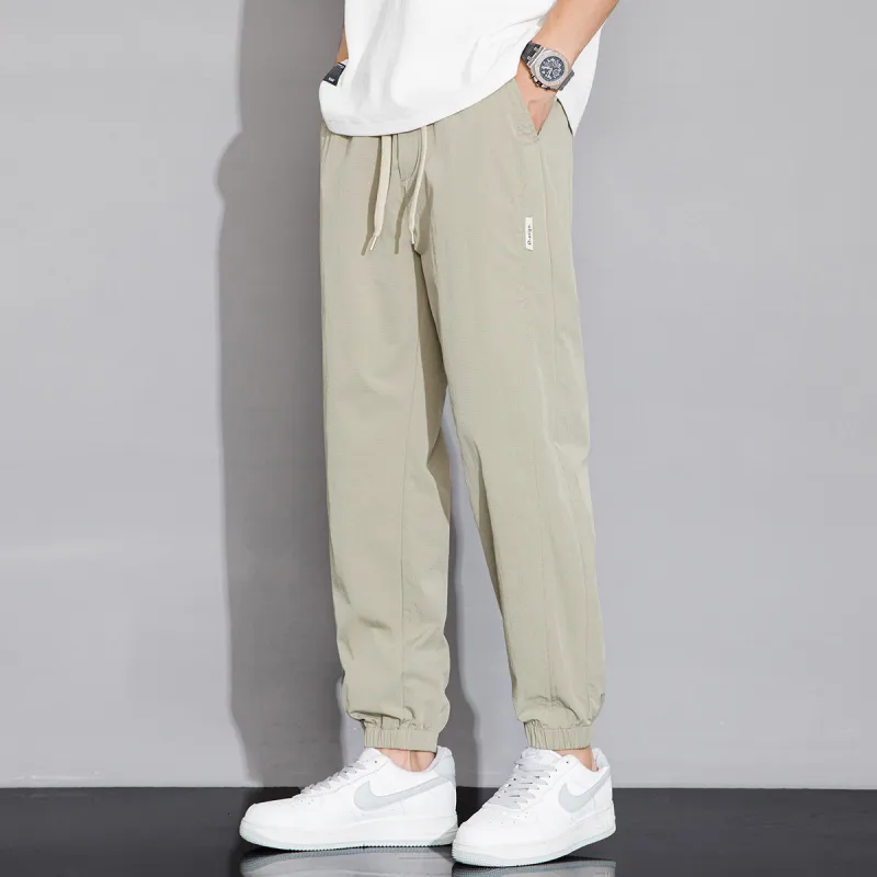 Tonlion Casual Pants Unisex Army Green-4
