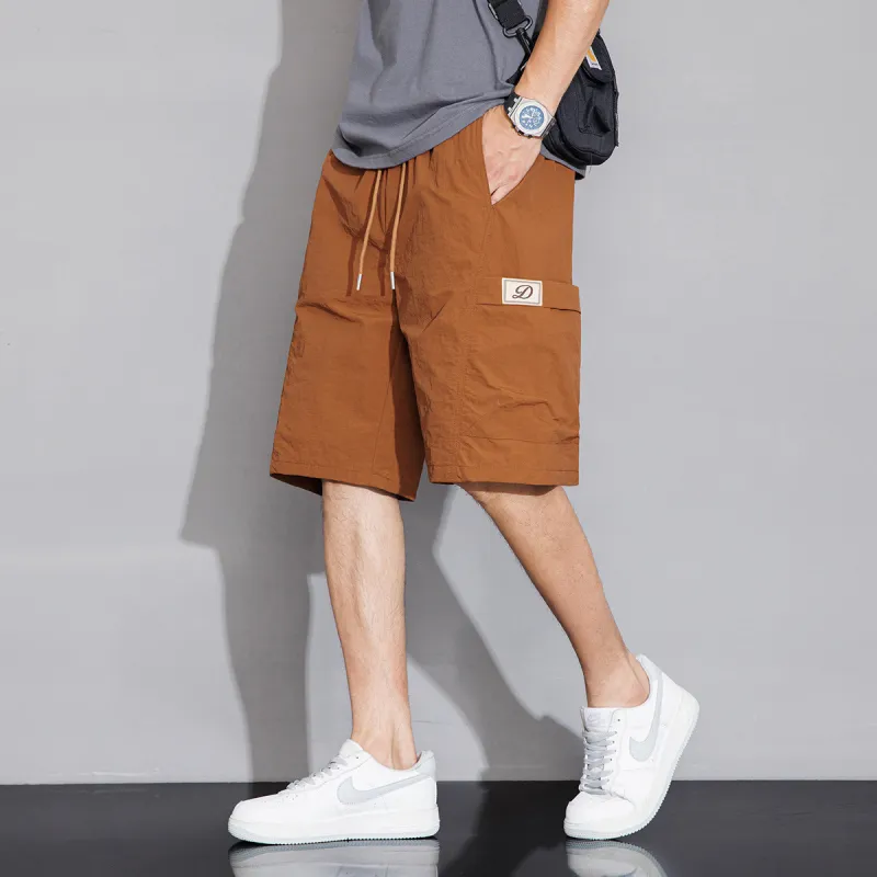Tonlion Casual Shorts Men's Brick Red-9