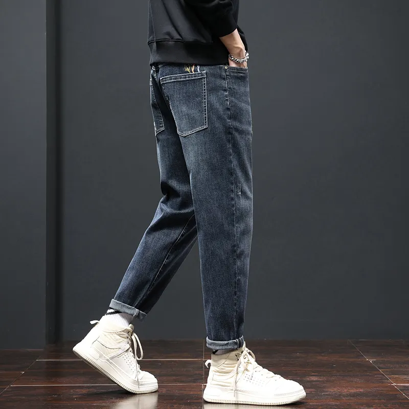 Tonlion Jeans Unisex Blue Gray-5