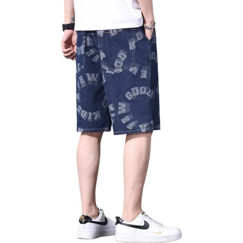 Tonlion Denim Shorts Unisex Blue Tone-1