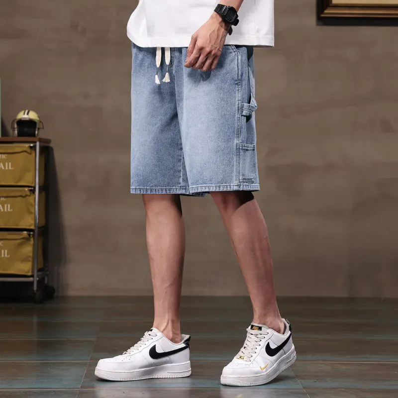 Tonlion Denim Shorts Unisex Light Blue-3