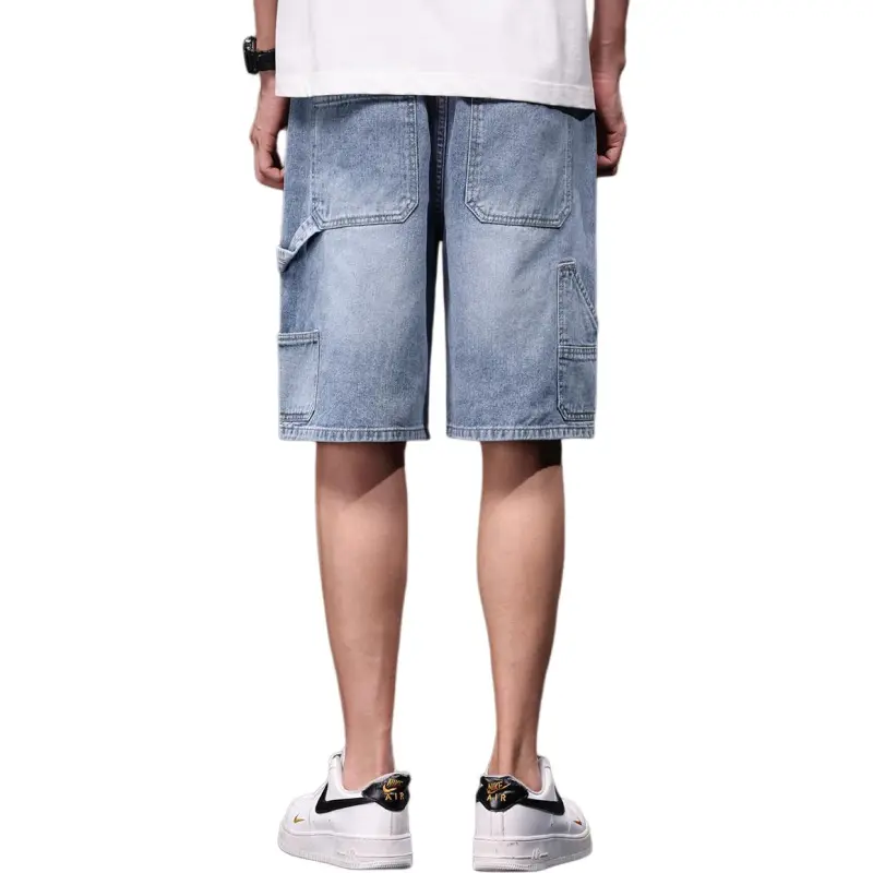 Tonlion Denim Shorts Unisex Light Blue-1
