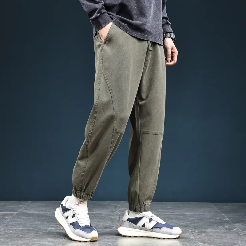 Tonlion Casual Pants Unisex Dark Gray-12