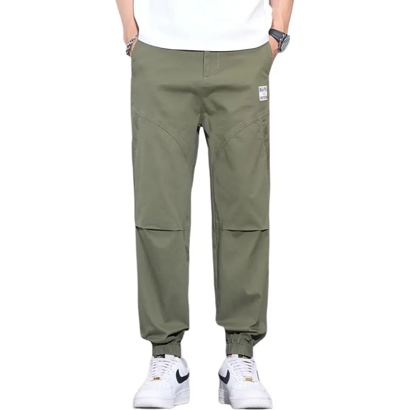 Tonlion Casual Pants Unisex Army Green-2