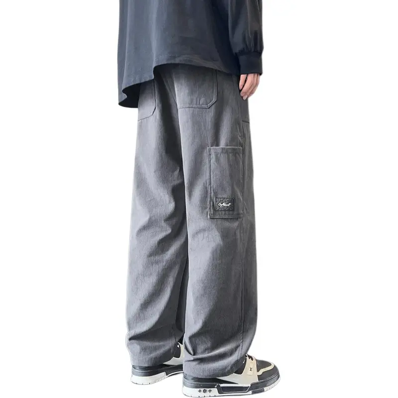 Tonlion Casual Pants Unisex Gray Tone-3
