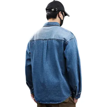 Tonlion Denim Jacket Unisex Medium Blue